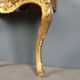 Antique gilded wooden console with marble top, Italy, 19th century.