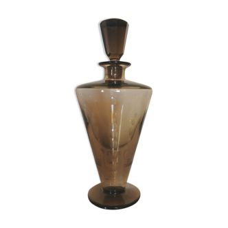 Vintage crafe round smoked glass