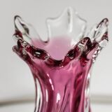 Purple blown glass vase
