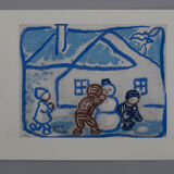 Print No.12 Snowman by Josef Capek, 1929