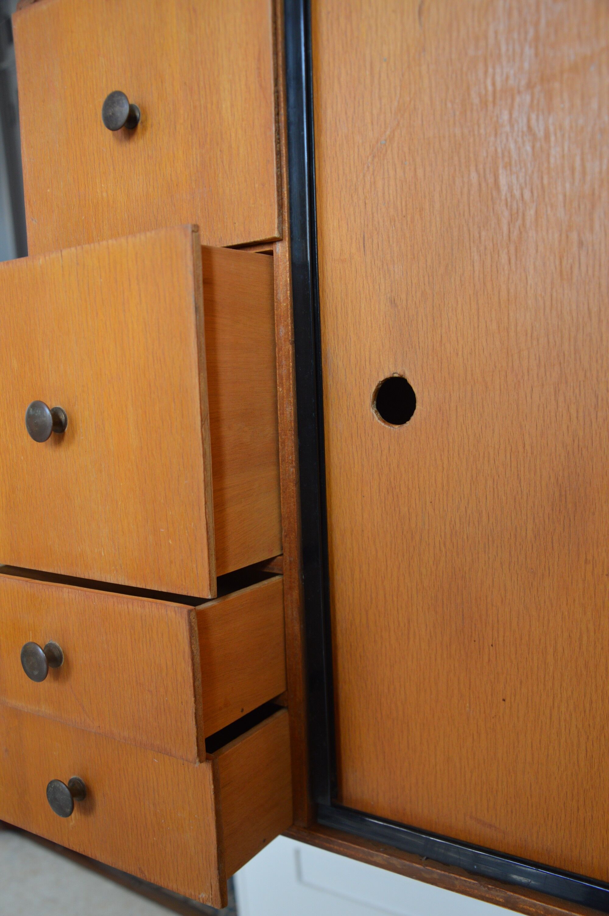 Wall cabinet with drawers 1950 s