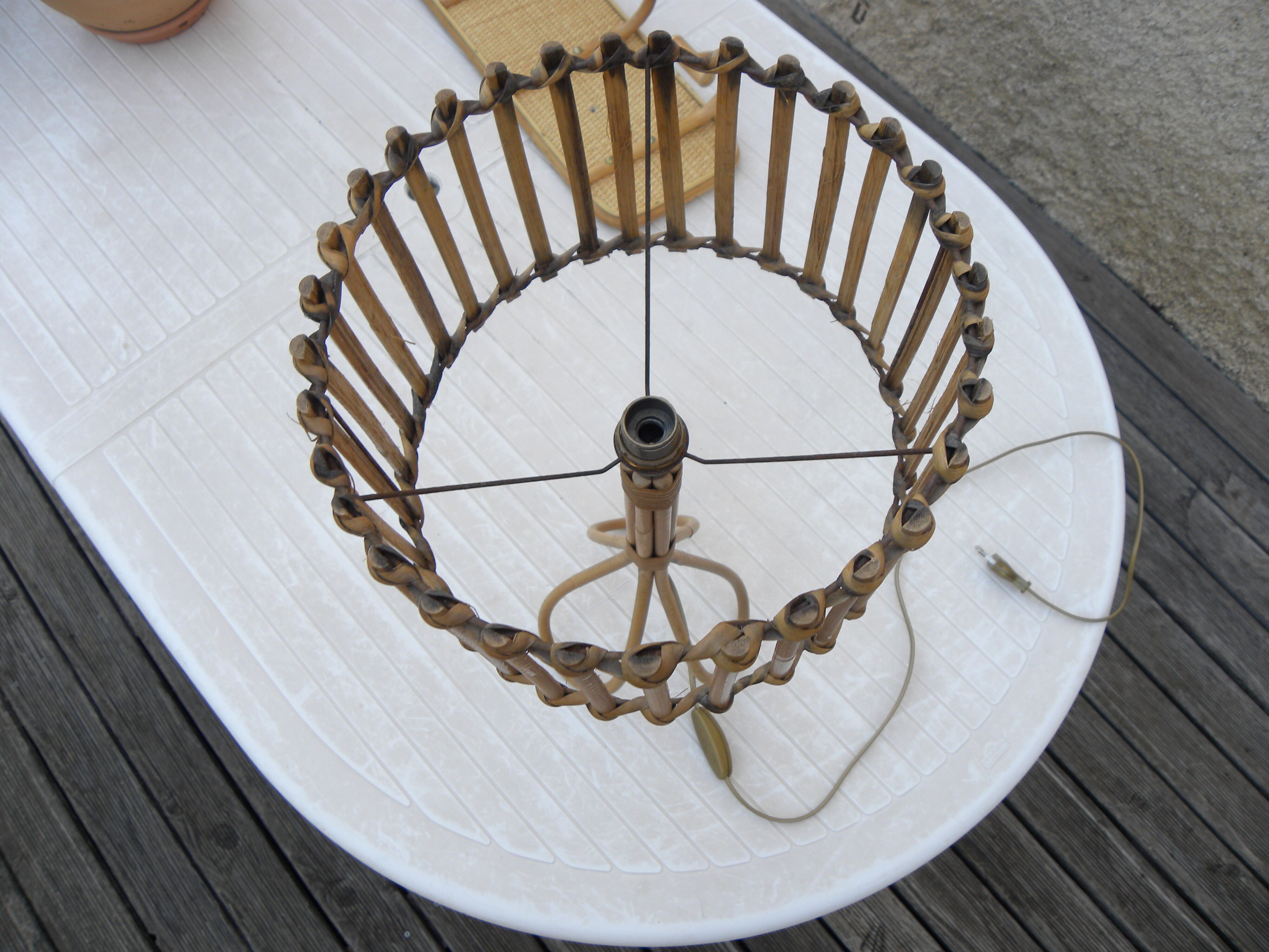 Rattan lamp year 50 60