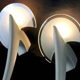 Metalarte - TallerUno by Joan Auger, Large pair of metal and glass wall lights