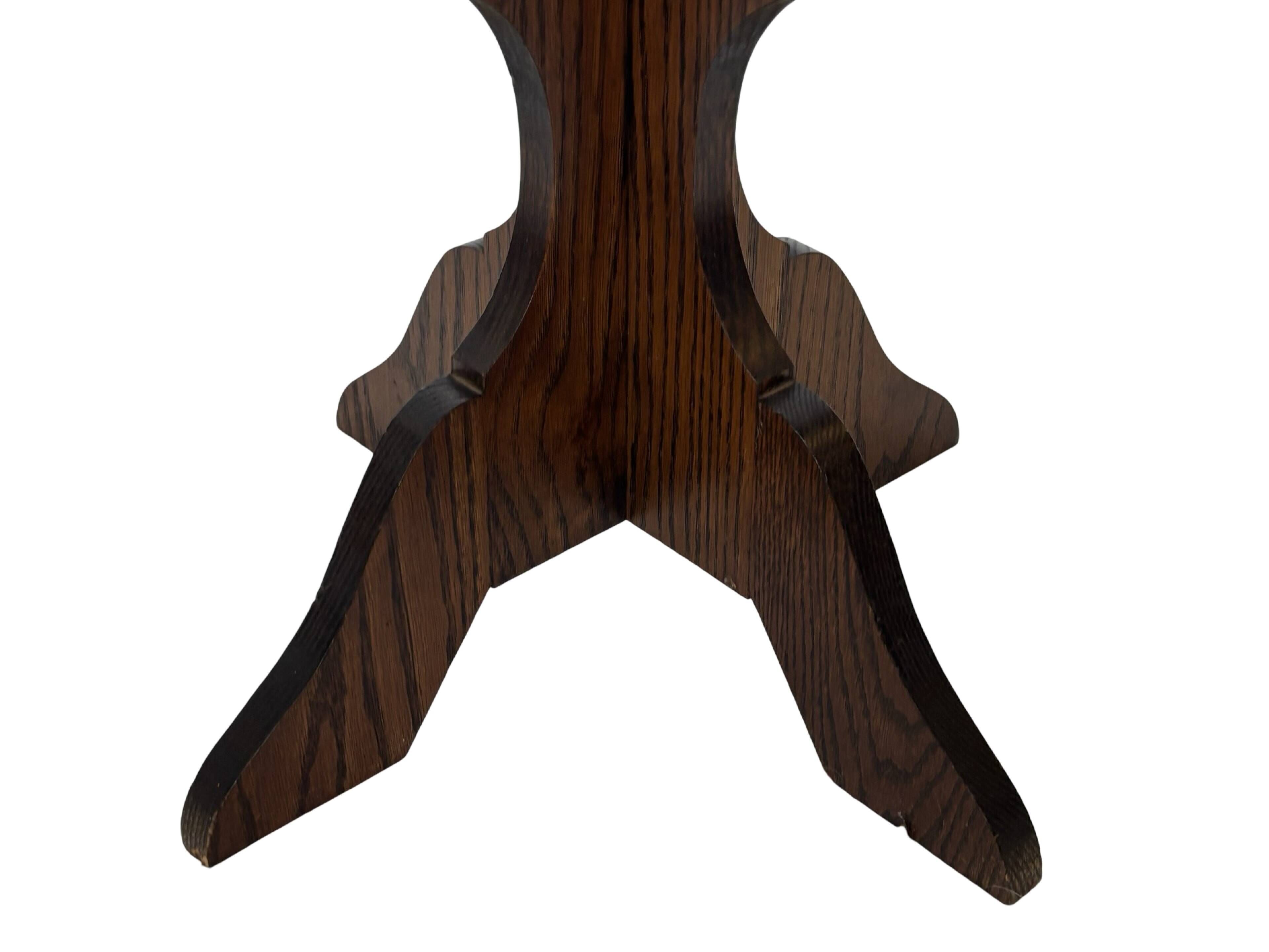 Vintage Plant Stand Side Table Oak Design minimalist