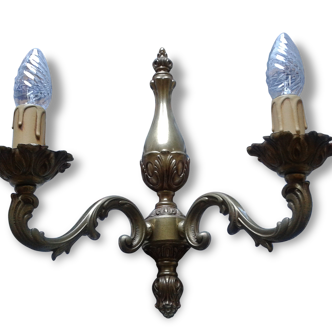 Lustre et 2 appliques en bronze