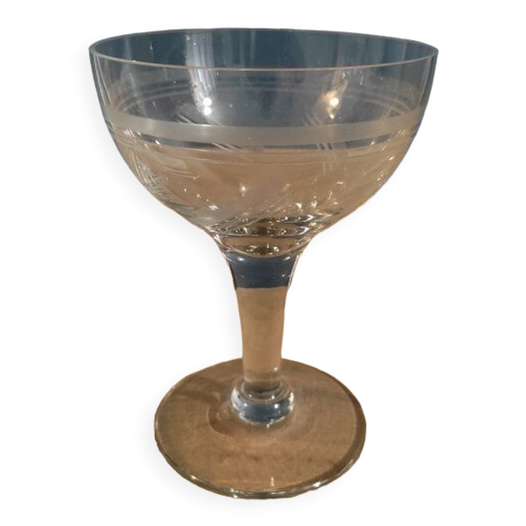 Champagne glass glass chiseled