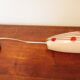 Art deco pendant lamp from the 70s, opaline, chrome metal