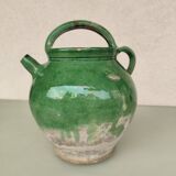 Green stoneware jug