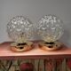 Pair of Scandinavian glass globe wall lights