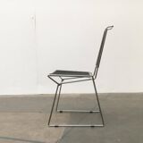Postmodern vintage metal side chair by Rolf Rahmlow, 1980s