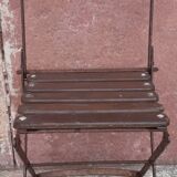 Foldable wrought iron chair