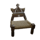 Chaise en bois sculpté et corde