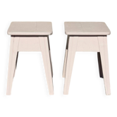 Pair of "Bella" shoe shiner stools