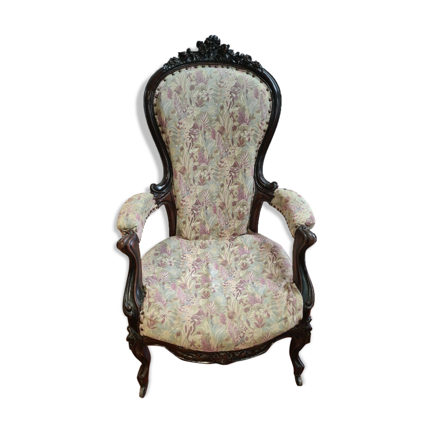 Armchair style Napoleon III in rosewood