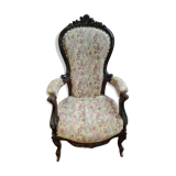 Fauteuil bergère style Napoleon III en palissandre