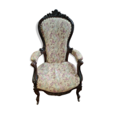Fauteuil bergère style Napoleon III en palissandre