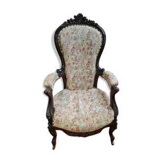 Armchair style Napoleon III in rosewood