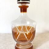 Overlay crystal decanter