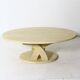 Vintage oval travertine coffee table from the 70s