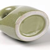 Vintage celadon enamel ceramic vase