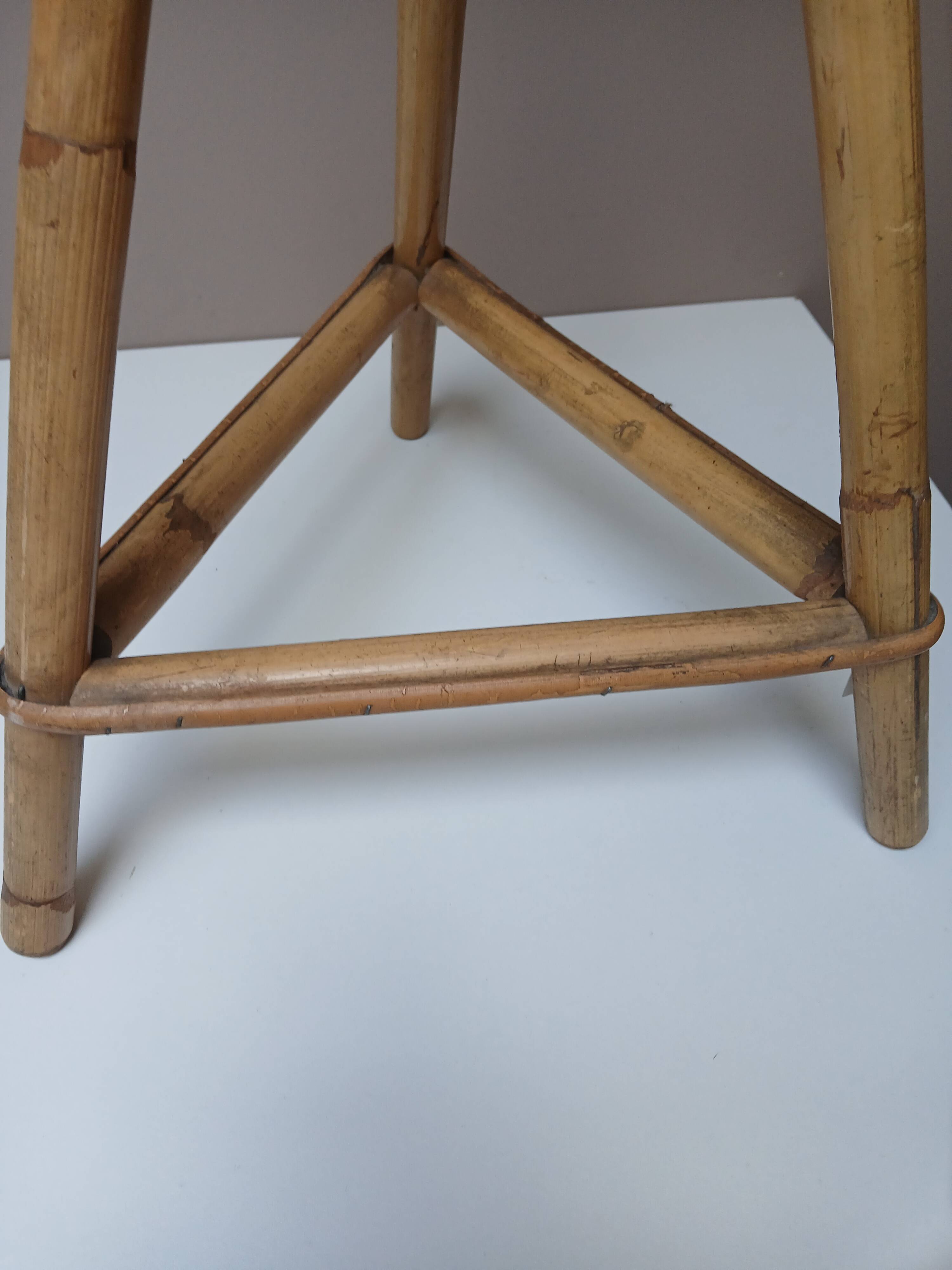 Sellette vintage en rotin