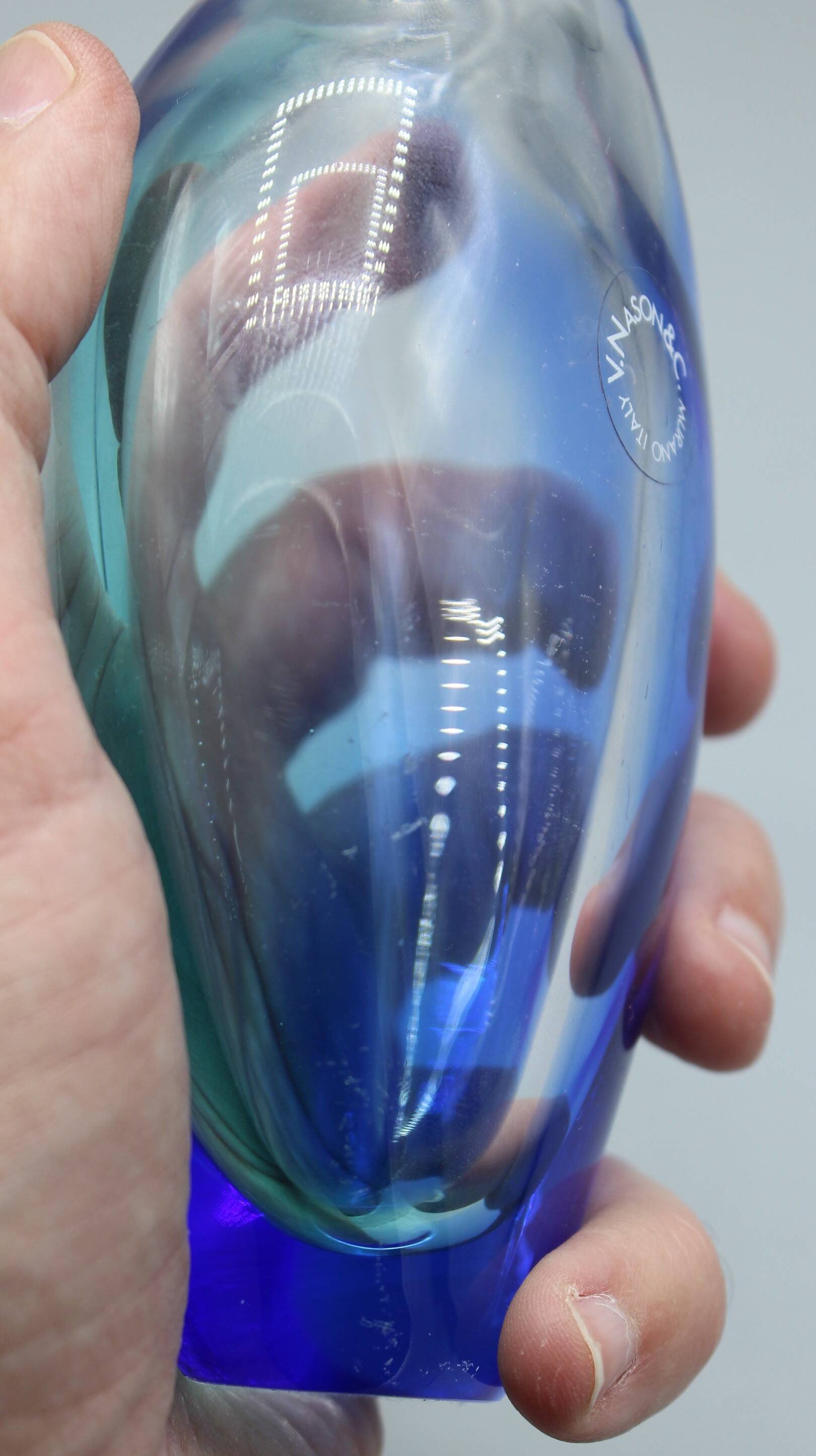 Murano glass vase vincenzo nason - italy sommerso