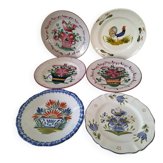 Rooster plates & baskets, earthenware in the spirit of a French bistro.