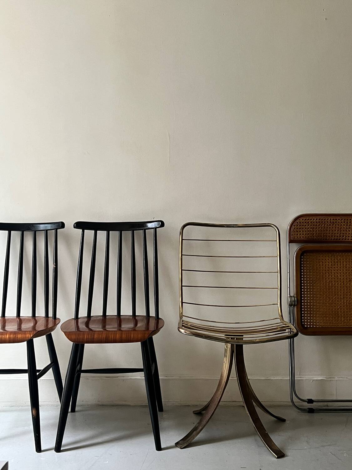 2 chaises scandinave en teck Fanett par Ilmari Tapiovaara, design 1950