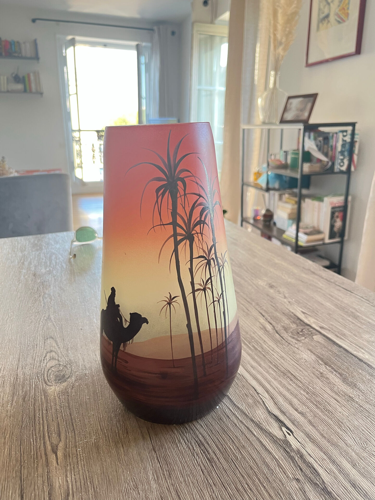 Very beautiful pair of decorative glass vases.