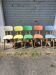 Suite 5 chaises bistrot chêne claire vernis (baumann) pied compas