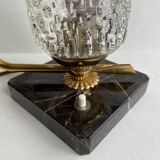 Marble table lamp and chiseled glass