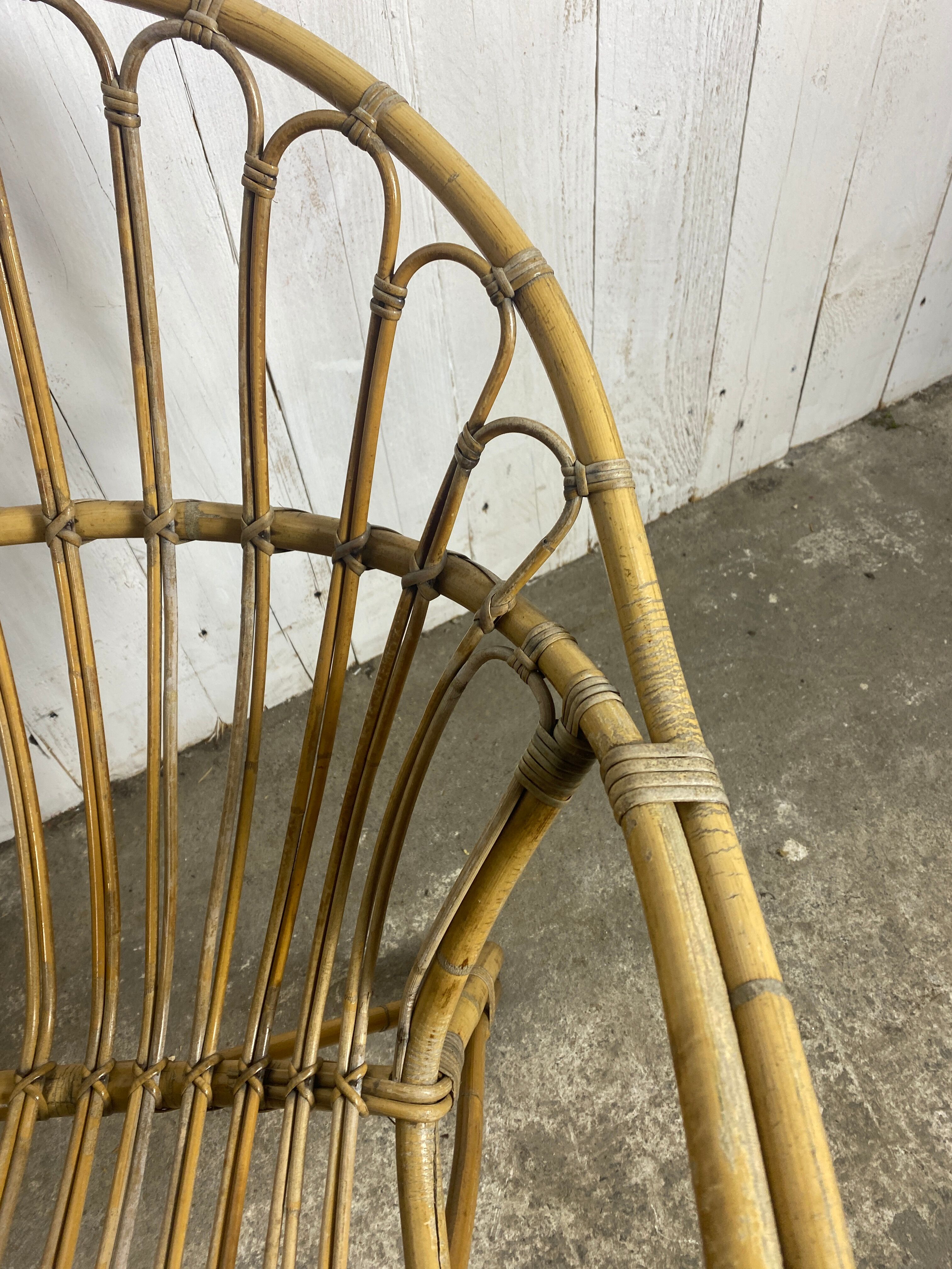 Paire de fauteuils rotin