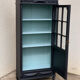 Armoire parisienne vitrée noire et vert grisé 150cm