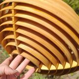 Scandinavian curved wood pendant light