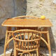 Office and matching chair in vintage rattan