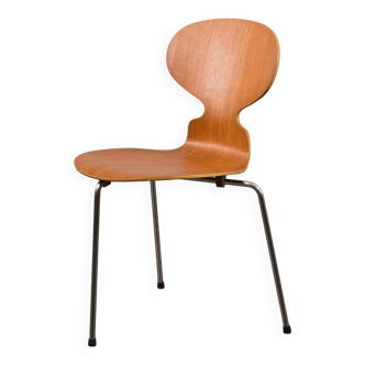 Ancienne chaise Ant d'Arne Jacobsen en teck pour Fritz Hansen, années 1950