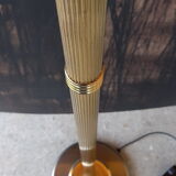 Lampadaire halogène en laiton doré années 80