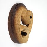 Brutalist ceramic wall lamp, 1960s