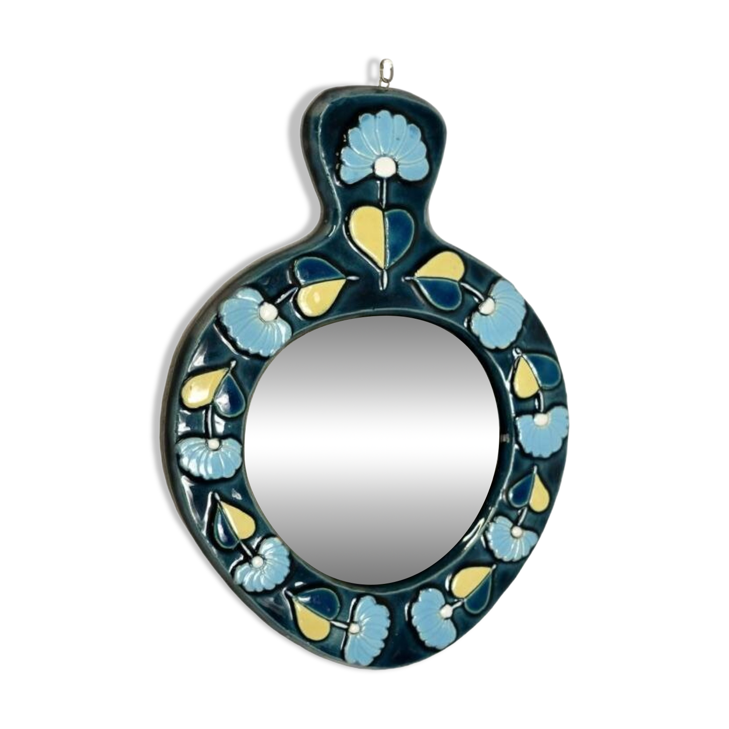 Ceramic mirror by Mithé Espelt, 1960s