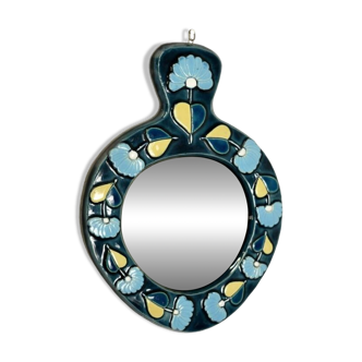 Ceramic mirror by Mithé Espelt, 1960s