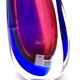 Vase Luigi Onesto Oball Sommerso Flame Blue Magenta 25cm 1.78kg Label