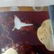 Lacquered wooden jewelry box / box with butterfly and landscape decoration