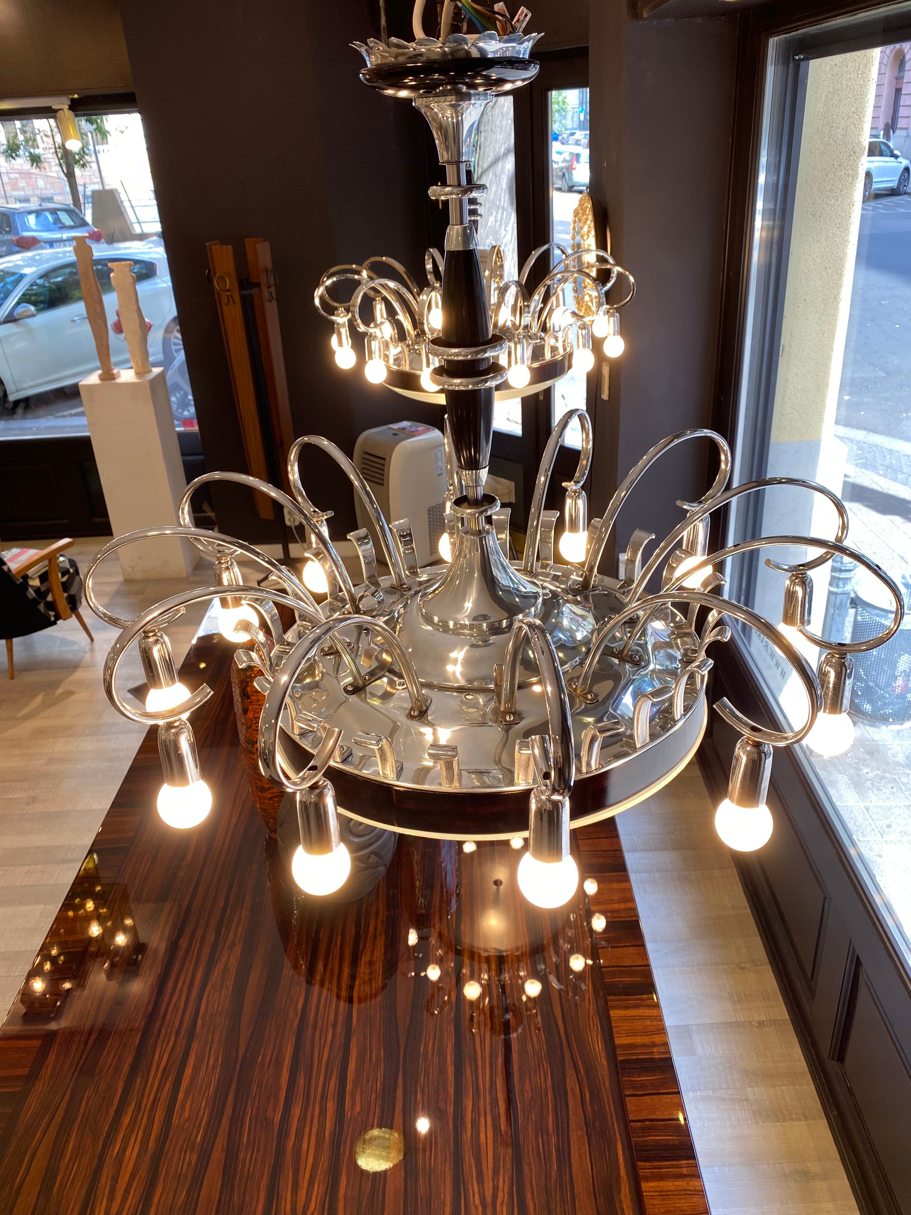 Pair of Art Deco Chandeliers