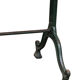 Old bistro table in engraved wrought iron