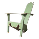 Spanish armchair in pine with recent decorative paint.