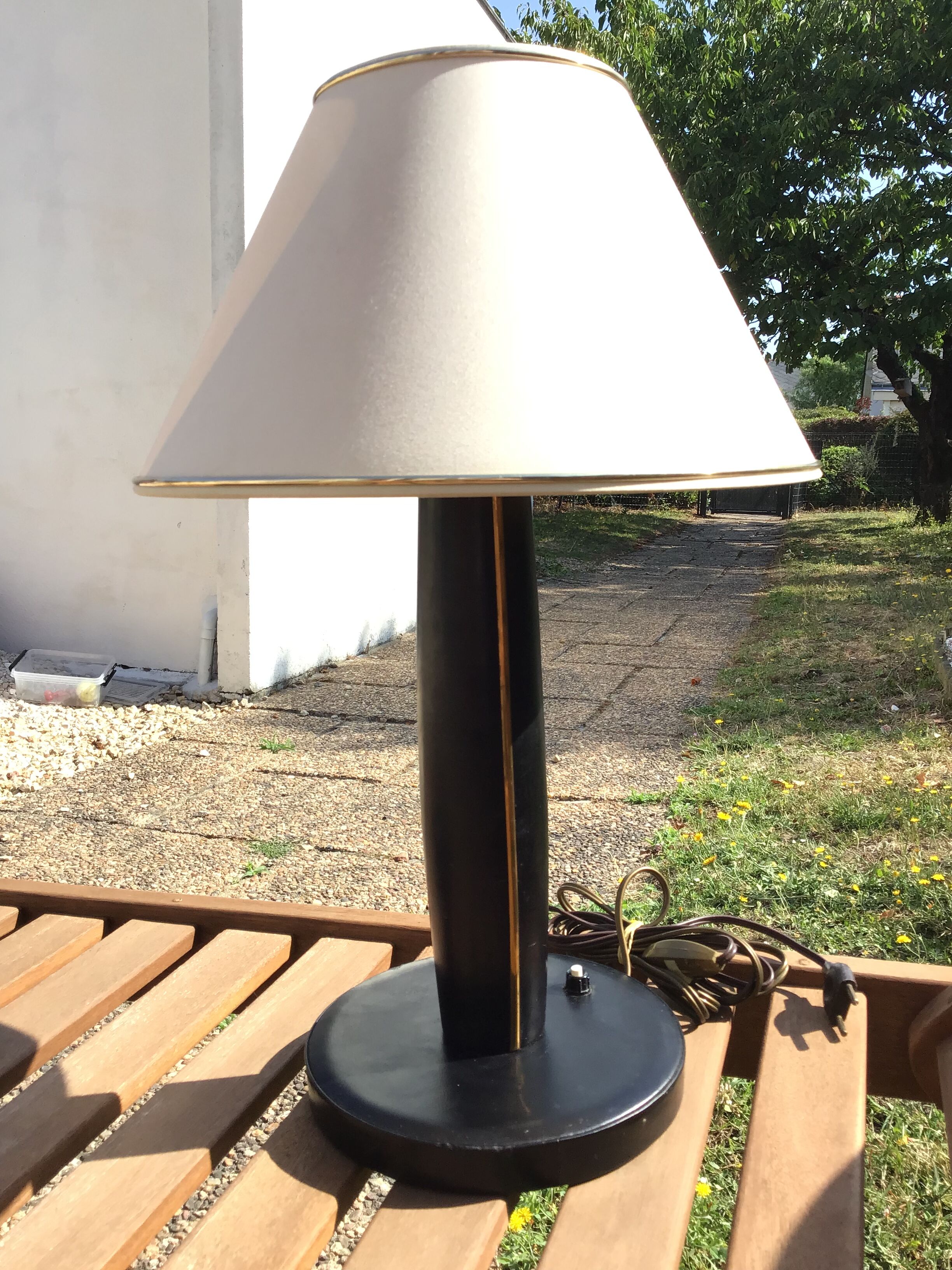 Vintage leather lamp