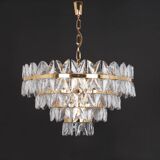 Chandelier Kalmar 'Corina', gilded brass and glass, Austria, 1970.