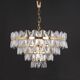 Chandelier Kalmar 'Corina', gilded brass and glass, Austria, 1970.