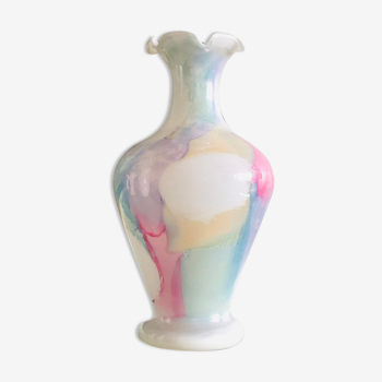 Harlequin vase pastel colors MURANO