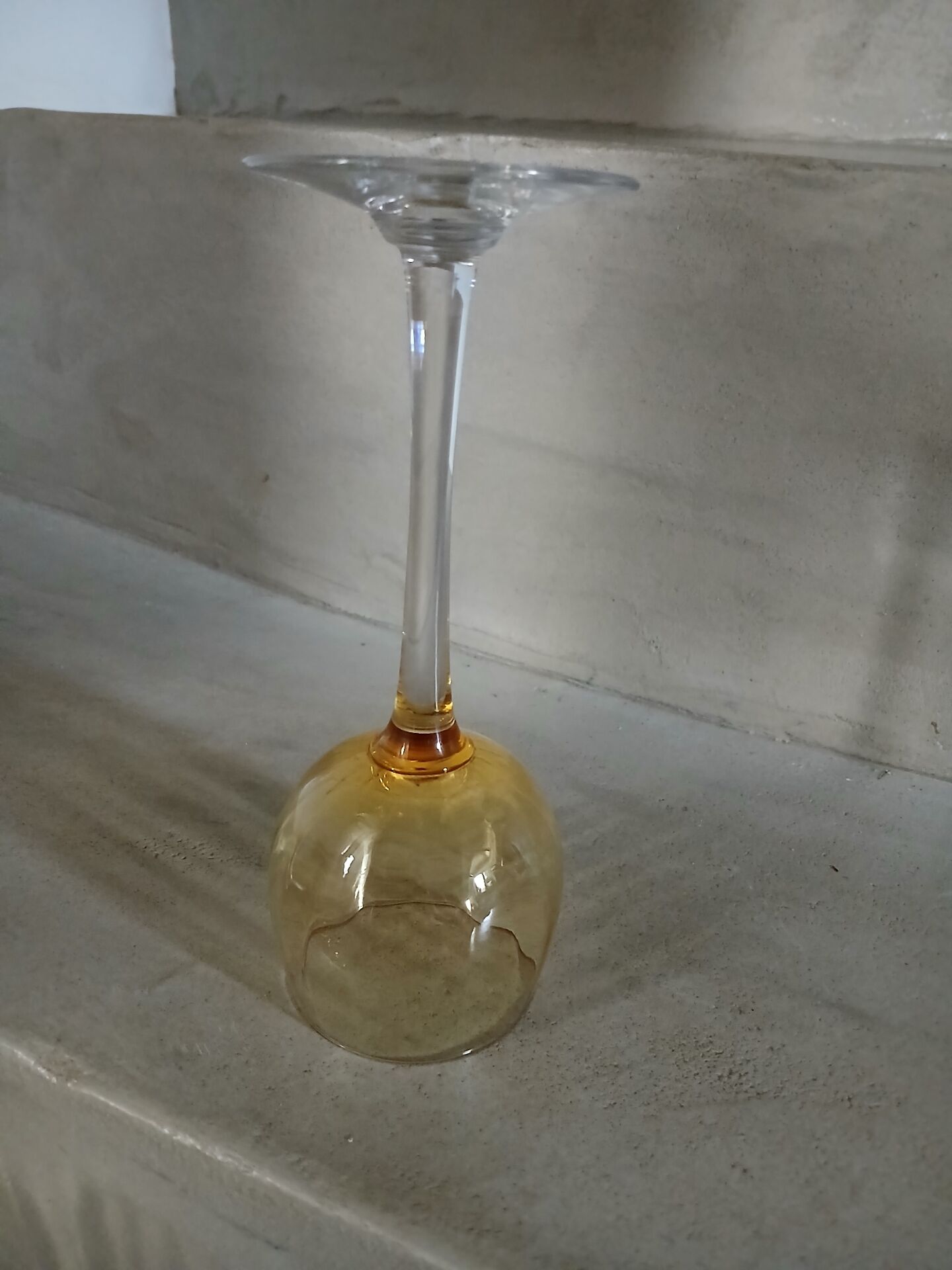 4 antique crystal stem glasses